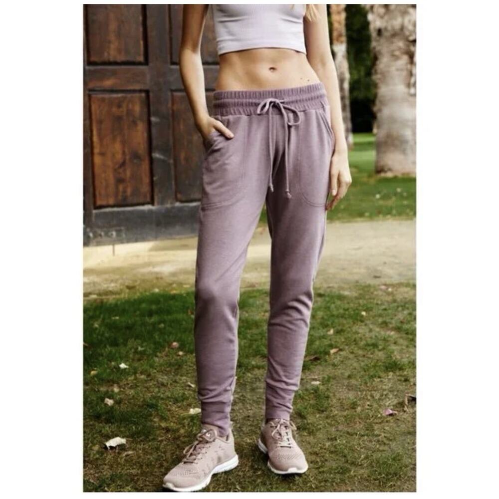Free People FP Movement Sunny Skinny Sweatpants Medium Purple Lounge Casual
